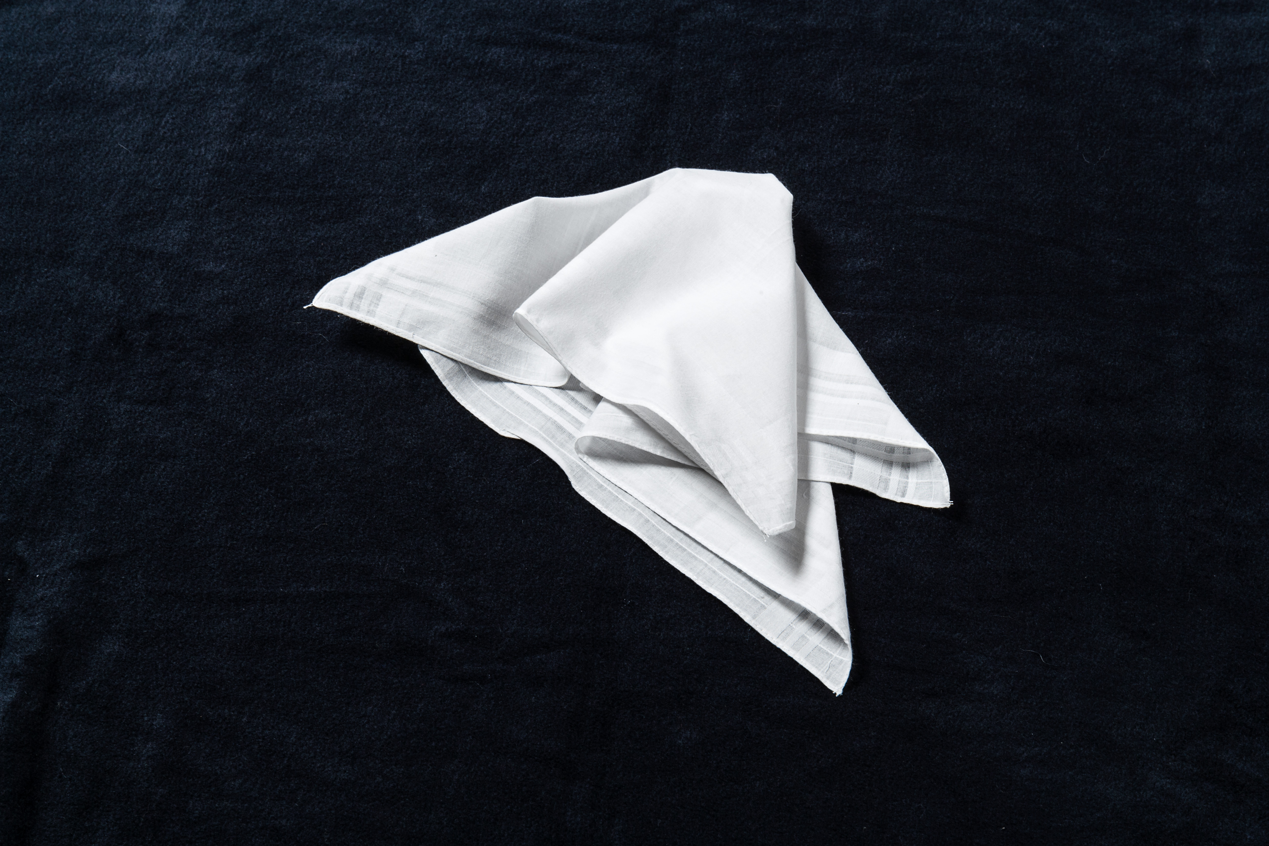 Onverenigbaar Implementeren Lenen Handkerchief white